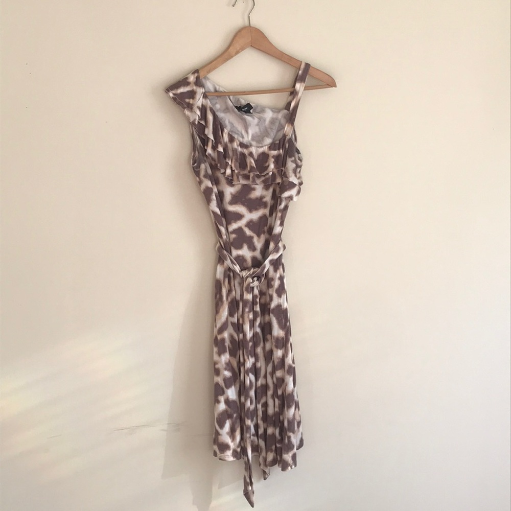 MOSSIMO ONE SHOULDER FUN PRINT DRESS